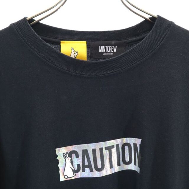ミントクルー トレーナー L 黒 MINTCREW プリント メンズ 【201021