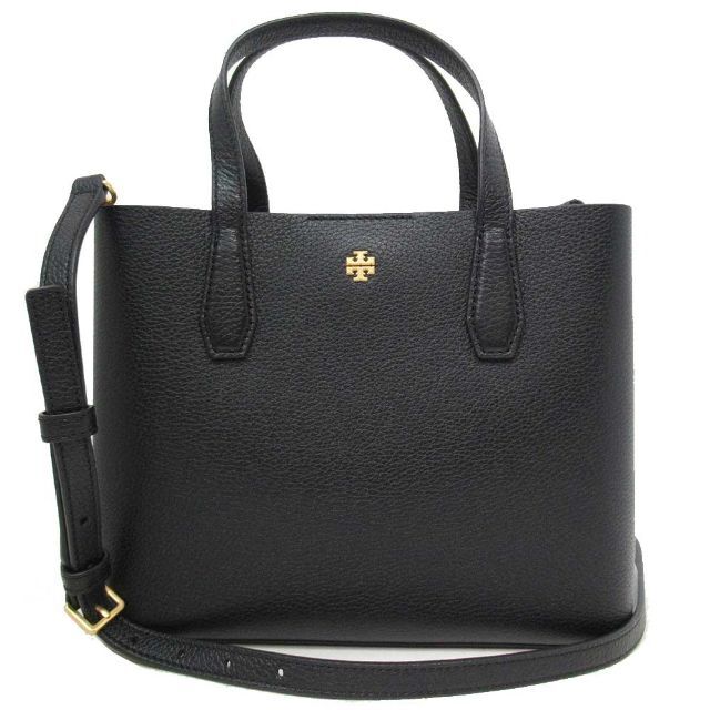 20cm横【新品】トリーバーチ トートバッグ TORY BURCH レザー ブレイク スモール 2WAY トート 斜めがけ 85985 1022 006 (ブラック) アウトレット レディース