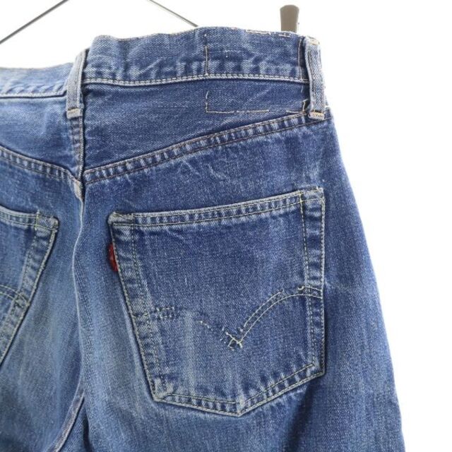 リーバイス 60s 501 BIG E 501 赤耳 足長R 不均等V イエローステッチ ストレート デニムパンツ Levi's ボタン裏2 Vステッチ メンズ  210412 2