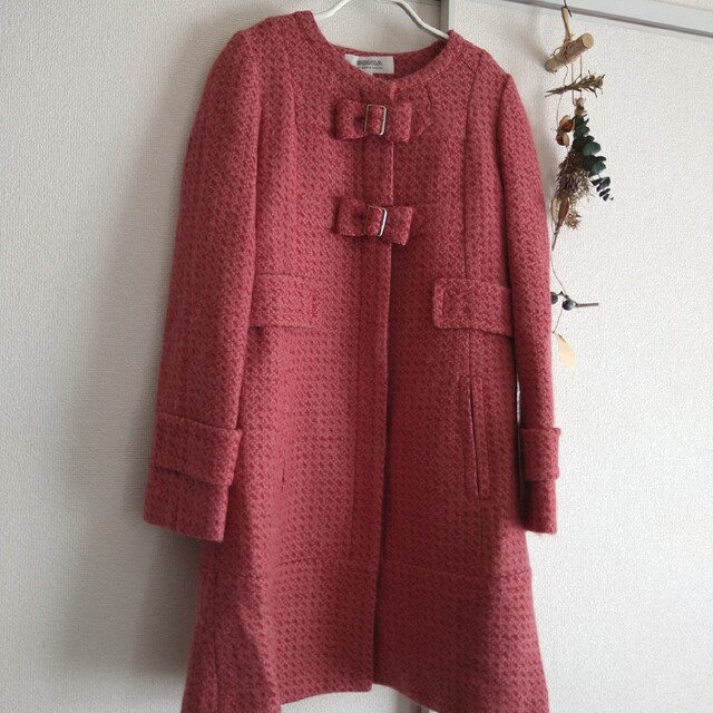 SONIA RYKIEL(ソニアリキエル)の【美品】春に向かう離れての様な　SONIA RYKIEL ウール　ロングコート レディースのジャケット/アウター(ロングコート)の商品写真