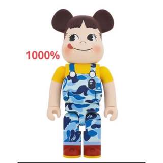 フジヤ(不二家)のBE＠RBRICK  BAPE(R) × ペコちゃん 1000%（ブルー）(フィギュア)