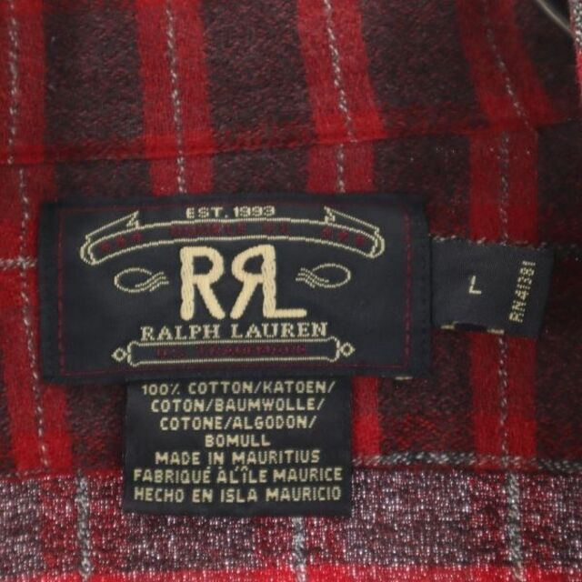 RRL - RRL 90s 初期黒タグ 赤三ツ星 チェック柄 長袖 シャツ L ...
