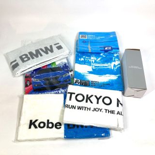 ビーエムダブリュー(BMW)のビーエムダブリュー BMW 東京マラソン　タオル×6　サーモタンブラー 水筒/非売品 ノベルティ タオル コットン ブルー 未使用(タオル/バス用品)