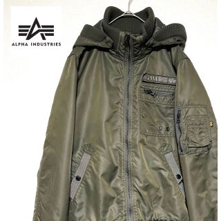 アルファインダストリーズ(ALPHA INDUSTRIES)のアルファインダストリーズ 中綿ジャケット ダウン フード着脱可 ミリタリー M(ミリタリージャケット)