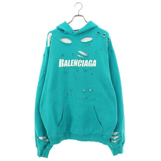 驚きの値段で Balenciaga XS メンズ デストロイ加工ロゴミディアム