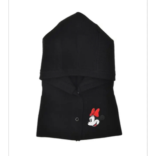 ディズニー(Disney)のディズニー　ミニー　バラクラバ　ニット帽　ネックウォーマー　ブラック　新品未使用(ニット帽/ビーニー)
