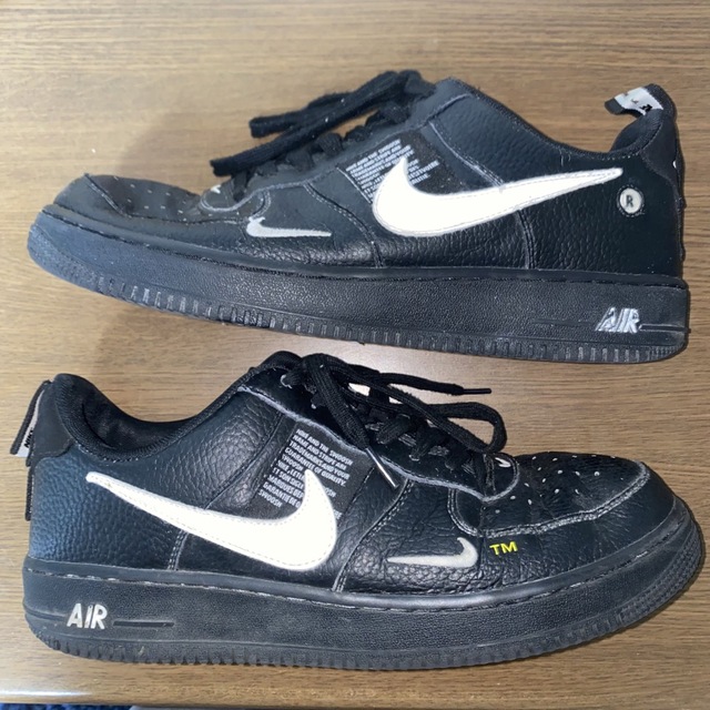 NIKE AIR FORCE 1 LOW UTILITY BLACK WHITE