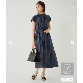 ユナイテッドアローズグリーンレーベルリラクシング(UNITED ARROWS green label relaxing)の【新品未使用】グリーンレーベルリラクシング　ワンピース　ネイビー　フリー(ロングワンピース/マキシワンピース)