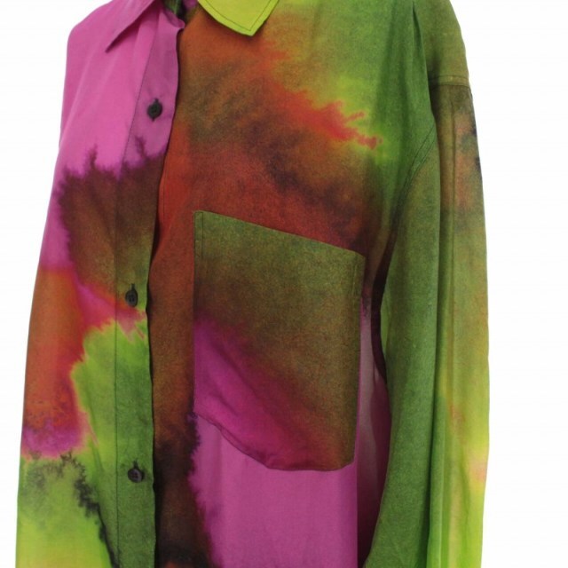 DRIES VAN NOTEN(ドリスヴァンノッテン)のドリスヴァンノッテン Dras Water Color シャツワンピース 長袖 レディースのワンピース(ロングワンピース/マキシワンピース)の商品写真