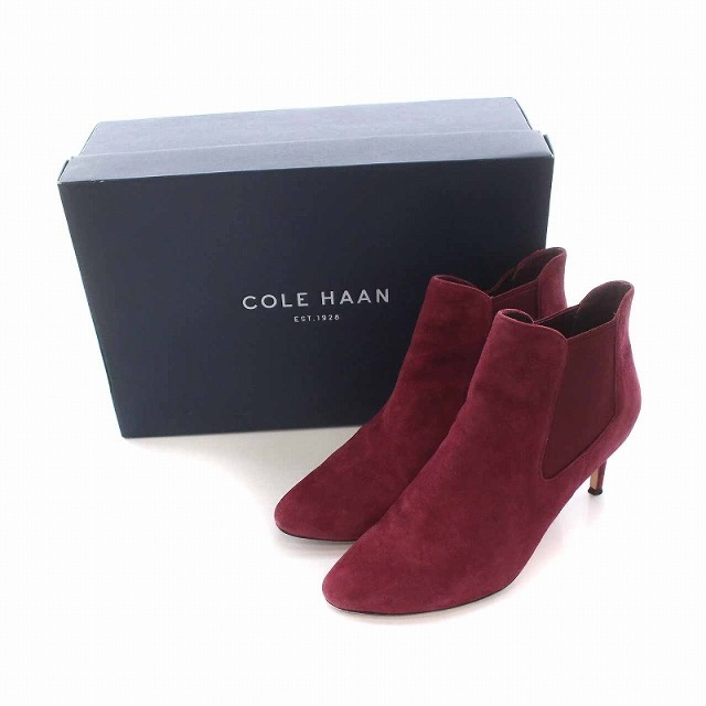 Cole Haan(コールハーン)のコールハーン CARMEN BOOTIE ブーティ スエード 7B ボルドー レディースの靴/シューズ(ブーツ)の商品写真
