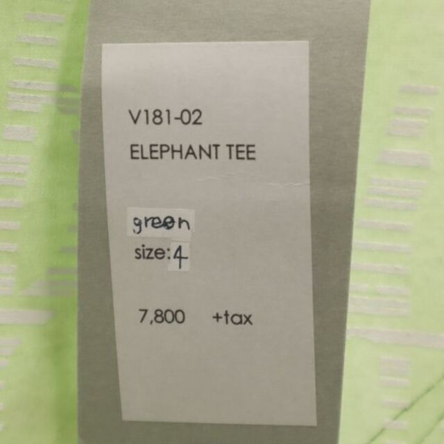 新品 バースト222 18ss ELEPHANT 半袖 Tシャツ 4 ブルー系 vast222 日本製 エレファント メンズ 【210303】