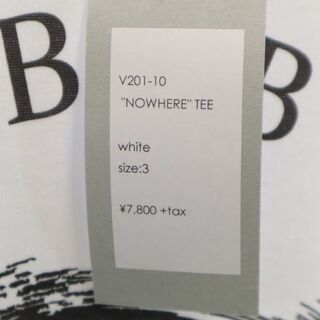 新品 バースト222 20ss NOWHERE プリント 半袖 Tシャツ 2 ホワイト vast222 ラバーソウル メンズ 【210304】