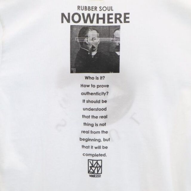 新品 バースト222 20ss NOWHERE プリント 半袖 Tシャツ 2 ホワイト vast222 ラバーソウル メンズ 【210304】