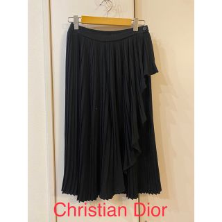 クリスチャンディオール(Christian Dior)のChristian Dior プリーツラップスカート(ひざ丈スカート)