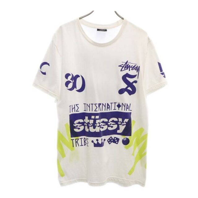 STUSSY - 【中古】 ステューシー ロゴ 半袖 Tシャツ M 白 STUSSY