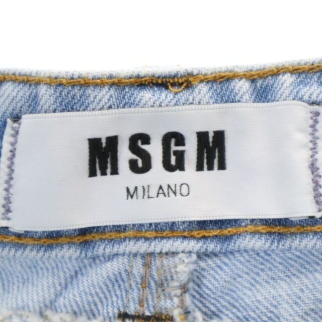 未使用 エムエスジーエム イタリア製 サイドライン フレアデニムパンツ 38 MSGM レディース 【200911】 7