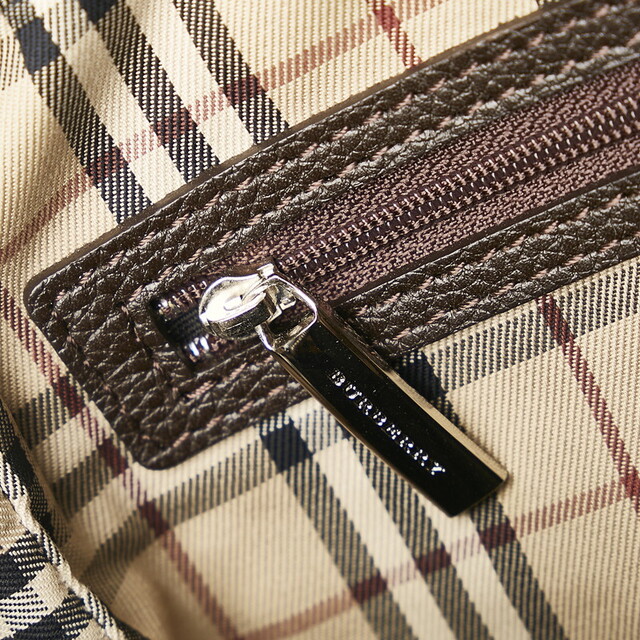 BURBERRY(バーバリー)の美品 バーバリー ノバチェック セカンドバッグ レザー レディース BURBERRY 【222-85890】 レディースのバッグ(クラッチバッグ)の商品写真