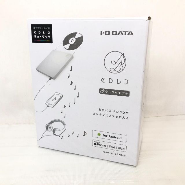 IODATA(アイオーデータ)のアイオー・データ 「CDレコ」 スマホ CD取り込み CDRI-LU24IXA スマホ/家電/カメラのスマホアクセサリー(その他)の商品写真