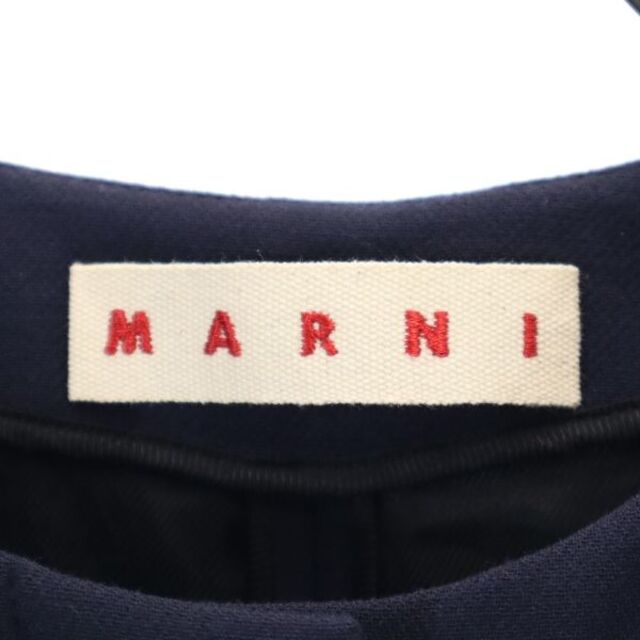Marni - 【中古】 マルニ ノーカラー ジャケット 38 紺 MARNI ウール