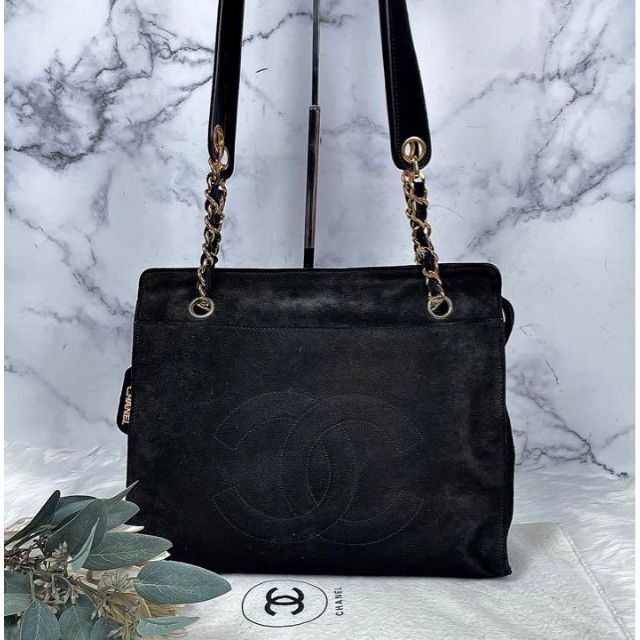 値頃 CHANEL - 美品⭐️シャネル スエード×レザー チェーン トート