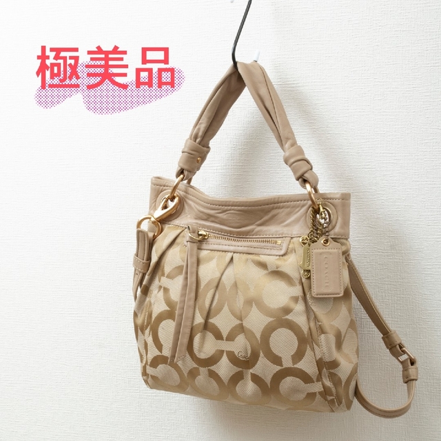 COACH - 【極美品】COACH(コーチ) オプアート 2way ショルダーバッグ