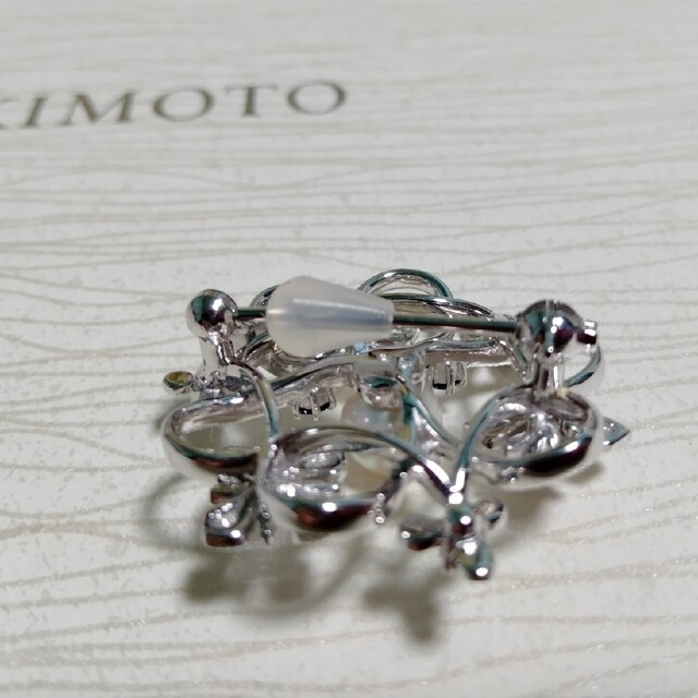 MIKIMOTO - ミキモトK18.パールダイヤモンドサファイヤブローチ MIKIMOTO - ミキモトK18.パールダイヤモンドサファイヤブローチ