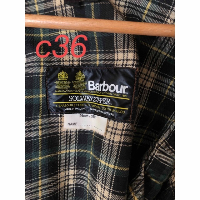 2クラウン Barbourバブアー ソルウェイジッパー C36-