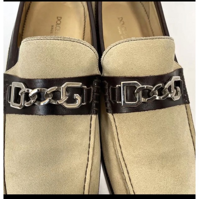 DOLCE&GABBANA(ドルチェアンドガッバーナ)のドルチェアンドガッバーナ ローファー　スウェード　27cm  8 ベージュ メンズの靴/シューズ(ドレス/ビジネス)の商品写真
