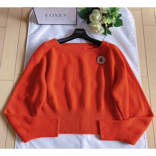 ニット/セーター FOXEY 2019年ドラジェカシミア100%セーター38 極美品 Rene