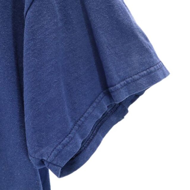 ナイキ 90s USA製 ビッグスウッシュロゴ プリント 半袖 Tシャツ S 紺 NIKE オールド ヴィンテージ メンズ  210720