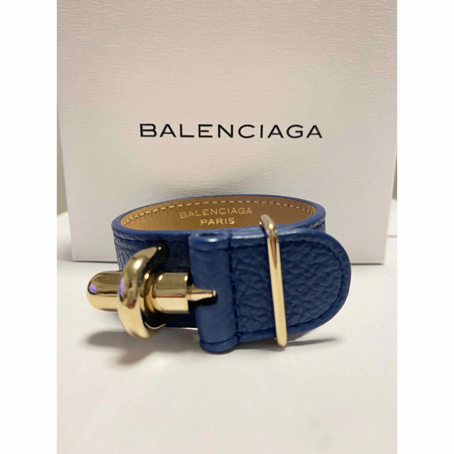 バレンシアガ レザーバングル ブルー BALENCIAGA ブレスレット ...