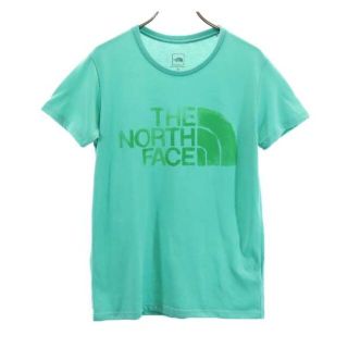 ザノースフェイス(THE NORTH FACE)のノースフェイス 半袖 Tシャツ M グリーン系 THE NORTH FACE ロゴ レディース 【210709】  【中古】(Tシャツ(半袖/袖なし))