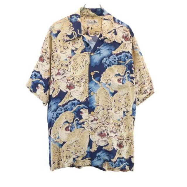 19SS/HAWAIIAN SHIRT S/S /虎/アロハシャツ/レーヨン