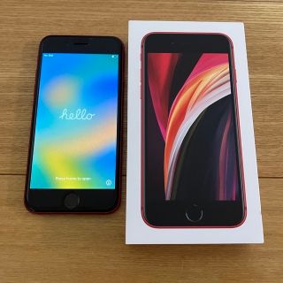 アイフォーン(iPhone)のiPhone SE2 128GB レッド　美品(スマートフォン本体)