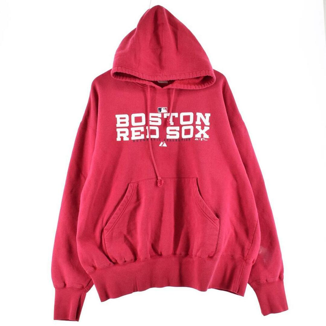 Majestic authentic MLB BOSTON RED ボストン レッドソックス スウェットプルオーバーパーカー メンズXXL /eaa300225