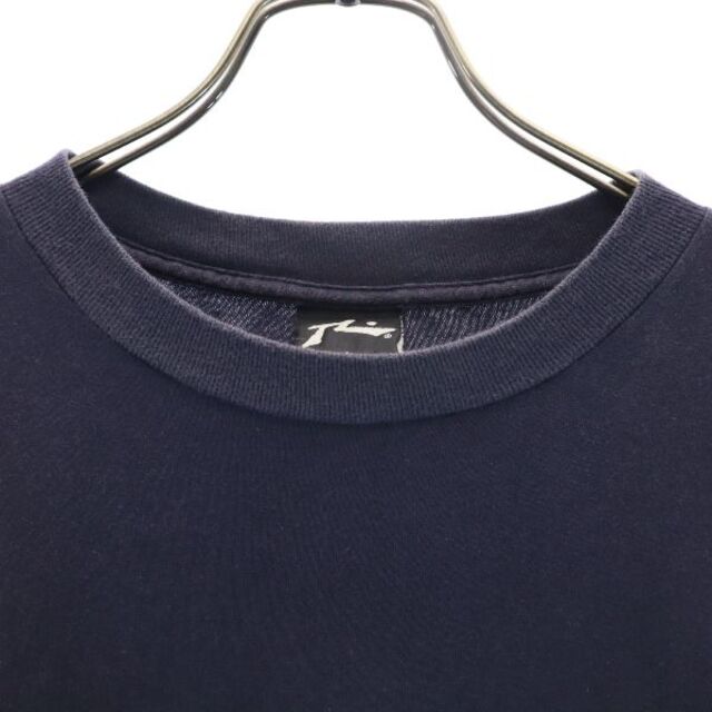 RUSTY   ラスティ s USA製 バック ロゴ プリント 半袖 Tシャツ L 紺