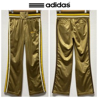 アディダス(adidas)のadidas トラックパンツ フレア ヴィンテージ 万国旗 ゴールド アディダス(その他)