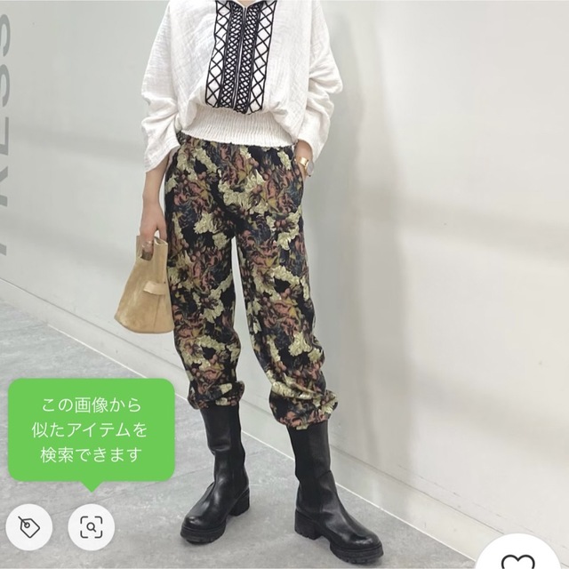 FUMIE=TANAKAプリント スウェット パンツ - カジュアルパンツ