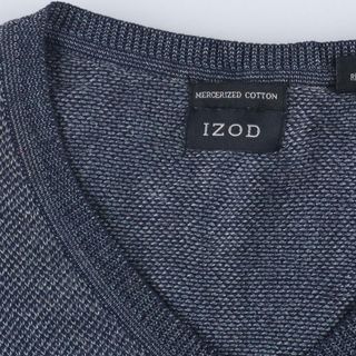 IZOD 切替 Vネック コットンニットベスト メンズL /eaa306559