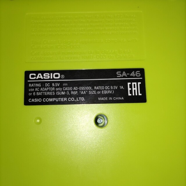 CASIO(カシオ)のCASIO SA-46 カシオ 電子キーボード エンタメ/ホビーのエンタメ その他(その他)の商品写真