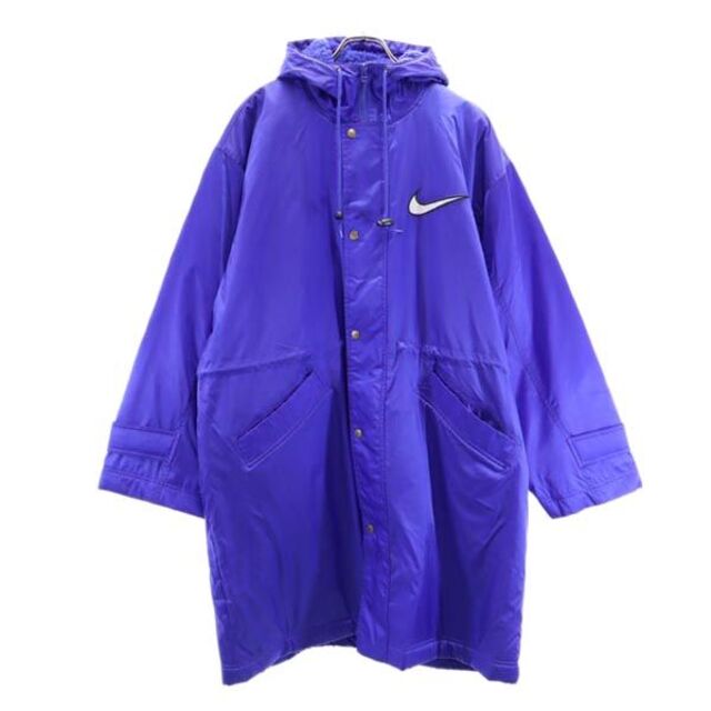 ナイキ 90s 白タグ ベンチコート XL ブルー NIKE 裏ボア メンズ   【230118】