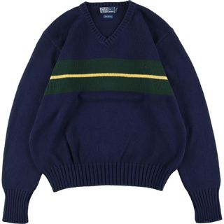 ラルフローレン(Ralph Lauren)の古着 ラルフローレン Ralph Lauren POLO by Ralph Lauren コットンニットセーター メンズL /eaa306598(ニット/セーター)