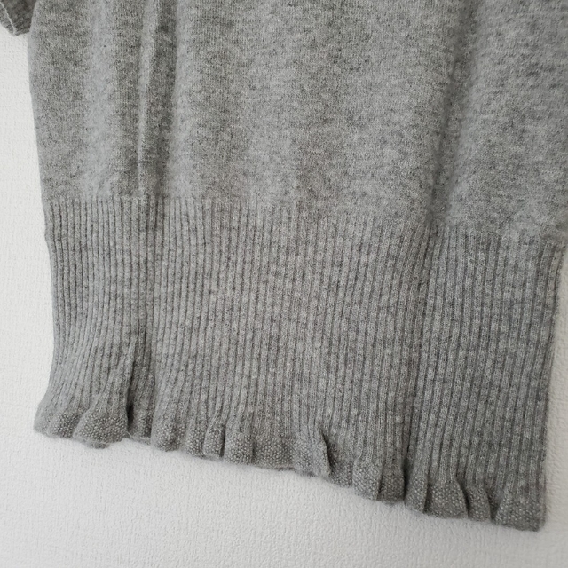 カシミヤ95の半袖ニット レディースのトップス(ニット/セーター)の商品写真