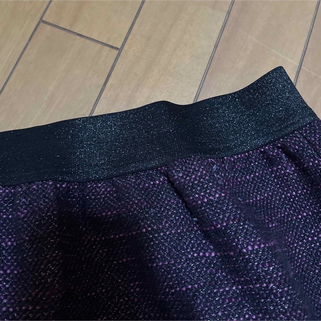 LLサイズ　ツイードスカート　裏地付き レディースのスカート(ひざ丈スカート)の商品写真
