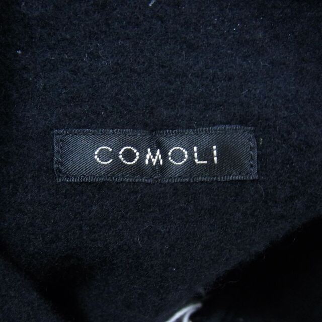 COMOLI(コモリ)のCOMOLI コモリ 長袖シャツ 22AW W03-02011 縮絨ウール ハーフジップ シャツ ウール100％ ネイビー系 3【中古】 メンズのトップス(シャツ)の商品写真