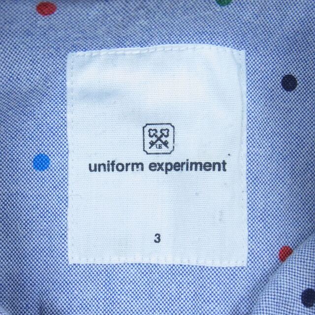 uniform experiment(ユニフォームエクスペリメント)のuniform experiment ユニフォームエクスペリメント 半袖シャツ UE-140081 ドット柄 半袖 シャツ ライトブルー系 3【中古】 メンズのトップス(シャツ)の商品写真
