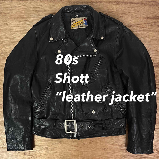 80s USA製 shott ショット レザー ダブル ライダース 618 - レザー