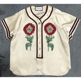 グッチ(Gucci)のGUCCI エンブロイダリーベースボールシャツ(Tシャツ(半袖/袖なし))