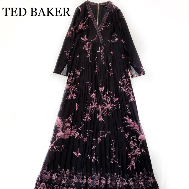 TED BAKER(テッドベイカー)のにこまる様　オリエンタル マキシドレス ロングワンピース 花柄 プリント レディースのワンピース(ロングワンピース/マキシワンピース)の商品写真