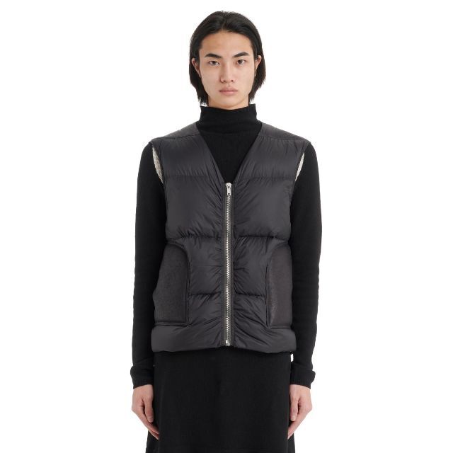 新品 RICK OWENS ムートン切り替え ダウンベスト CARGO VEST